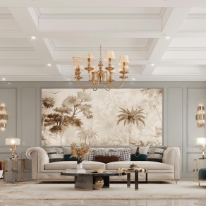 美式客厅3D模型下载